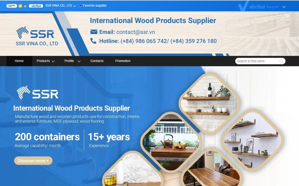 SSR VINA Belongs to the Top 100 Typical Companies – Vietnam National Pavilion on Alibaba.com