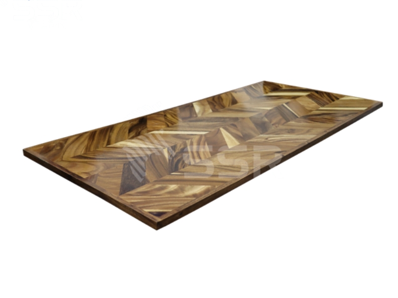 Monkey pod chevron countertop