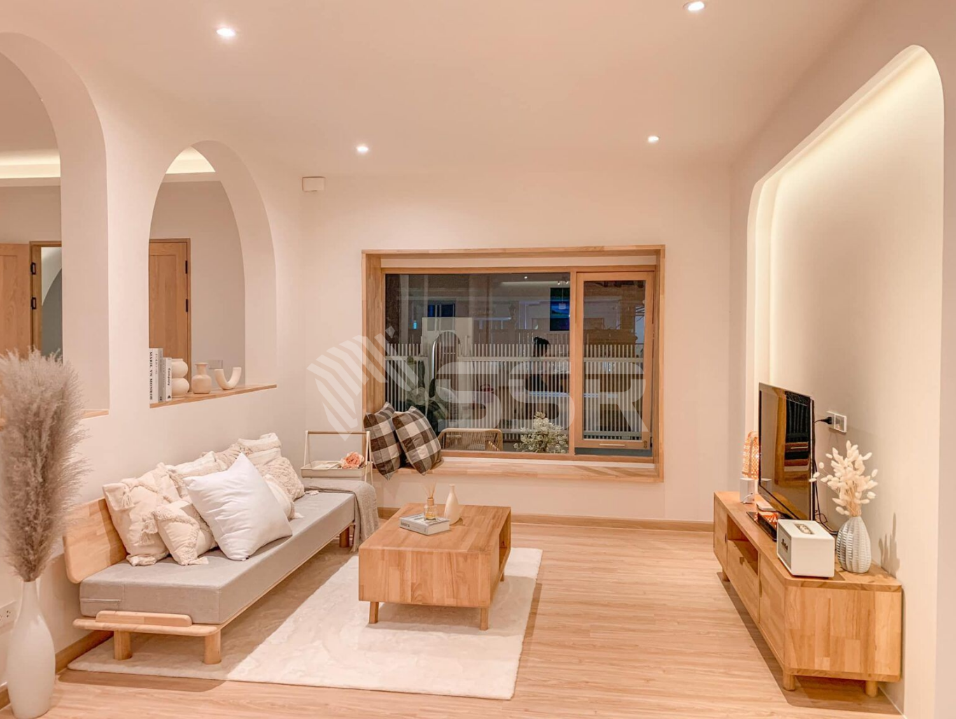 rubber-wood-tv-stand-and-coffee-table