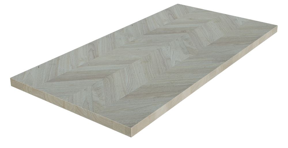 Durable Rubberwood Chevron Countertops made in Vietnam