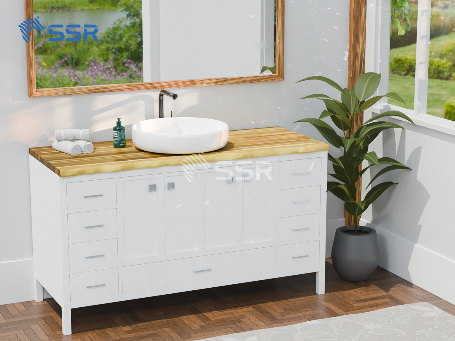 Acacia Butcher Block Countertop With Live Edge​​ Manufacturer