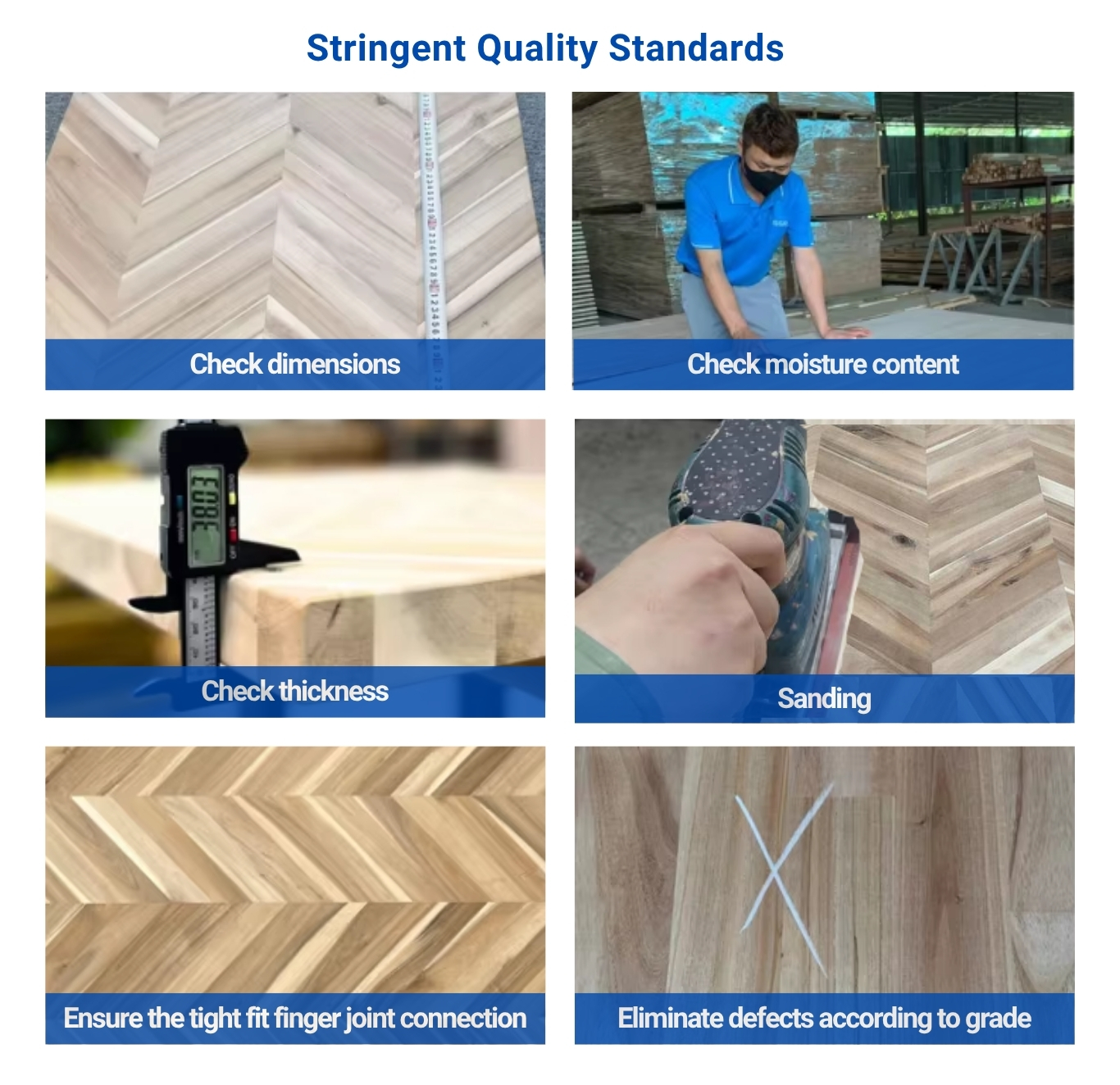 Durable Rubberwood Chevron Countertop For Kitchen Tabletop