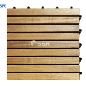 9 - slat acacia wood decking tiles