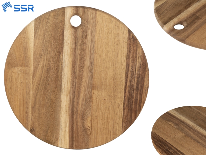 acacia wood round cutting board