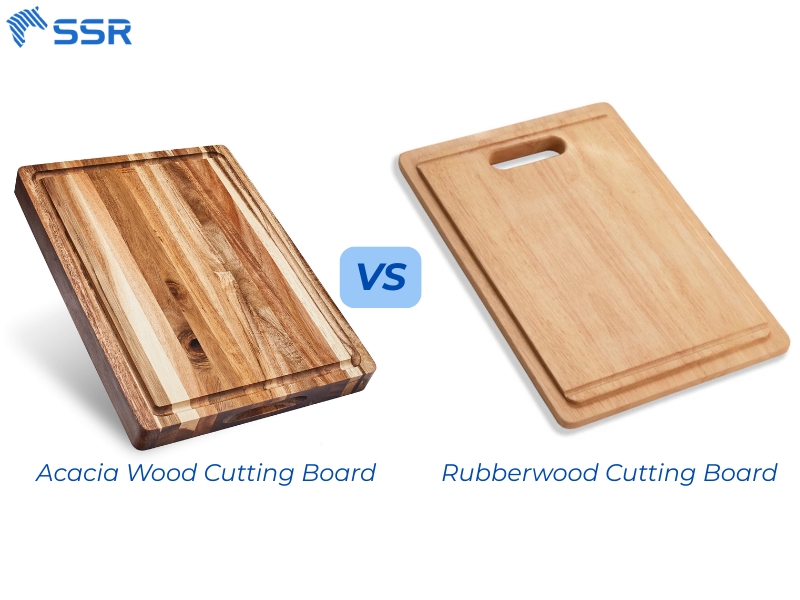 acacia wood vs rubberwood cutting board